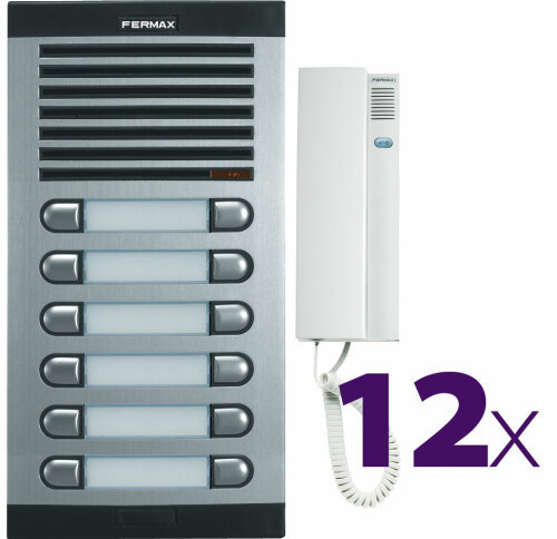 Fermax 4+n Classic audio kit pro 12 účastníků s telefony CityMax, bez el. otvírače